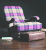 John Sankey Upholstery Byron Chaise Chair in Soft Check Damson Wool Fabric