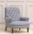 John Sankey Upholstery Crawford Chair in Gilbert Basalt Fabric with Studding Details