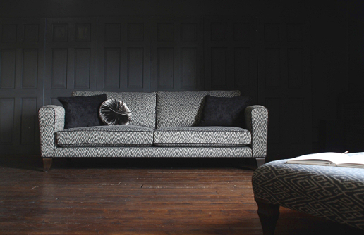 John Sankey Voltaire Sofa in Poiret Jet Fabric