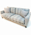 John Sankey Voltaire Sofa in Wool Plaid Fabric with Milligan Charcoal Arms