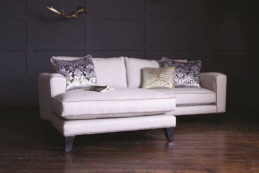 John Sankey Voltaire Sofa in Palmer Linen Fabric with Voltaire Daybed