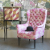 John Sankey Wainwright Chair in Bizet Hot Pink Fabric