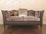 John Sankey Wolseley Large Sofa in Leather and Velvet Fabric Seat