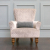 John Sankey Wooster Chair in Delanty Velvet Silver Fabric