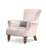 John Sankey Wooster Chair in Delanty Velvet Silver Fabric