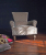 John Sankey Wooster Chair in Satie Pewter Fabric