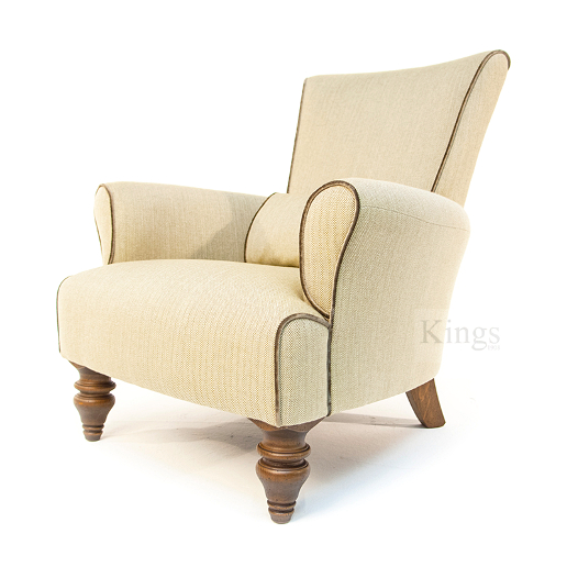 John Sankey Wooster Chair in Wool Plaid Fabric