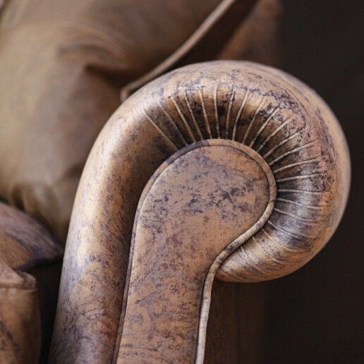 John Sankey Tolstoy Leather Sofa Arm Detail