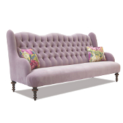 John Sankey Constantine Large Sofa in Velvet Fabrics from Kings Interiors - the Ideal Place for Luxury Handmade British Upholstery, Furniture and Flooring, Best Prices and Free Delivery in the UK