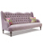 John Sankey Constantine Large Sofa in Tate Velvet Rose Fabric with Floral Scatter Cushions