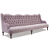 John Sankey Constantine Royal Sofa in Tate Velvet Rose Fabric