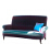 John Sankey Partridge Sofa in Harlequin Amazilia Velvet Lagoon Raspberry Fabric