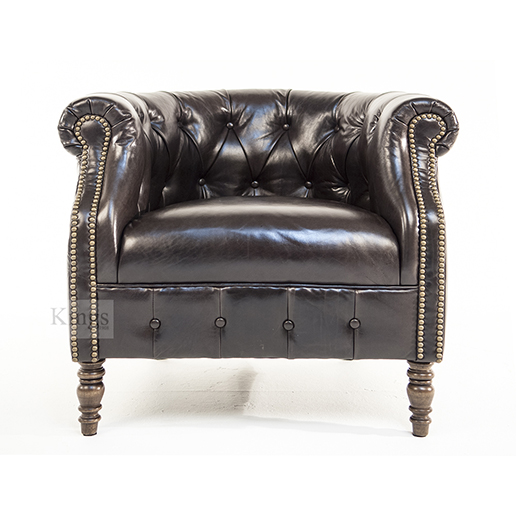 Alexander and James Jude Leather Tube Chair 2