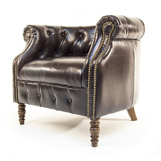 Alexander and James Jude Leather Tube Chair 6