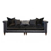Alexander & James Isabel Maxi Split Sofa Leather and Fabric (PremierCare Warrenty Included)