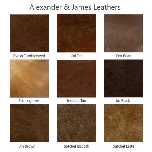 Alexander & James Sofas and Chairs Collection Leather Samples Colour Swatches Vol 1