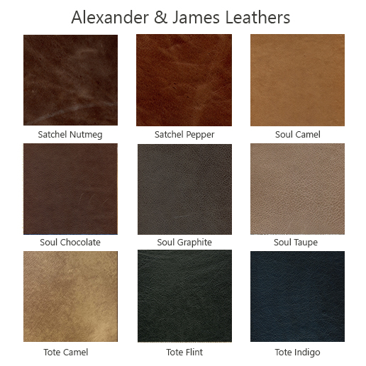 Alexander & James Sofas and Chairs Collection Leather Samples Colour Swatches Vol 2