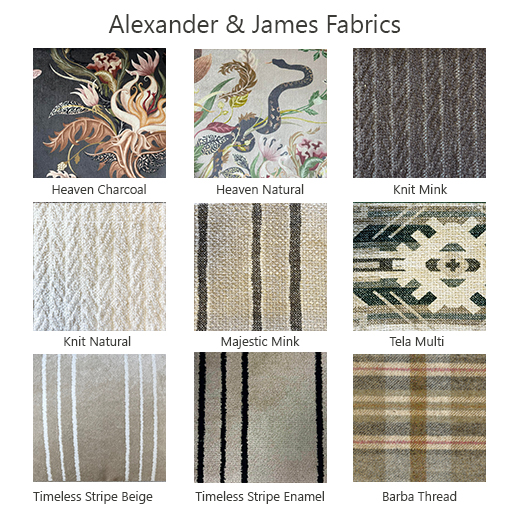 Alexander and James Pattern Fabrics 1