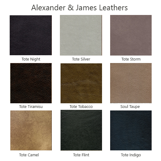 Alexander & James Sofas and Chairs Collection Leather Samples Colour Swatches Vol 3