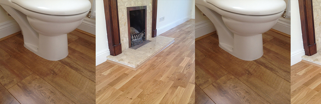 Light Oak Engineered Wood Flooring Fully Fitted to a Lounge, Hall and WC.