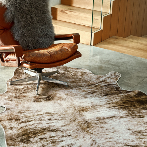Asiatic Rugs Hides and Sheepskins Texas Faux Cowhide Grey 1