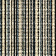 Crucial Trading Mississippi Stripe Black Sapphire Wool Loop pile Carpet WS120