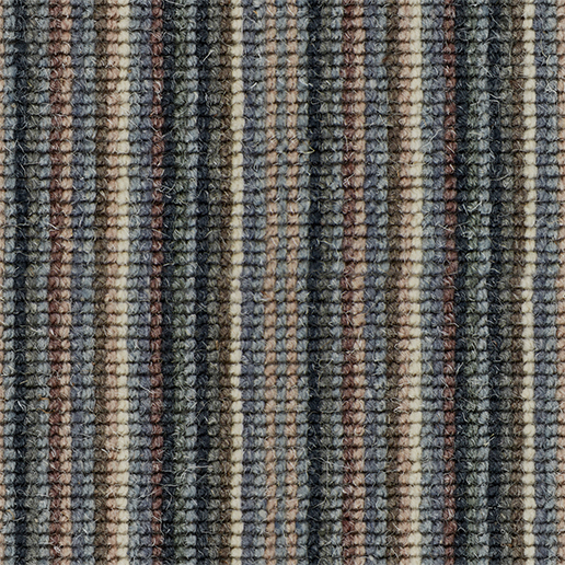 Crucial Trading Mississippi Stripe Dark Oil Wool Loop Pile Carpet WS148