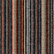 Crucial Trading Mississippi Stripe Indigo Russet Wool Loop Pile Carpet WS149