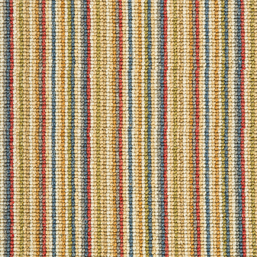Crucial Trading Mississippi Stripe Pastels Wool Loop Pile Carpet WS113