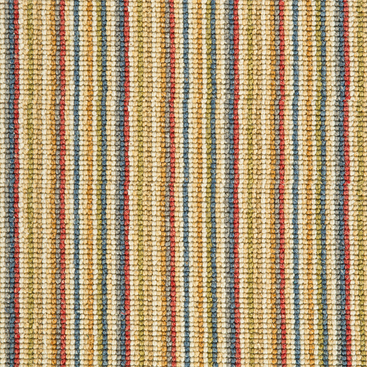 Crucial Trading Mississippi Stripe Pastels Wool Loop Pile Carpet WS113