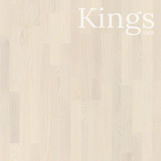 Boen Ash White Andante Live Pure 14mm 3 Strip Brushed Without Bevel