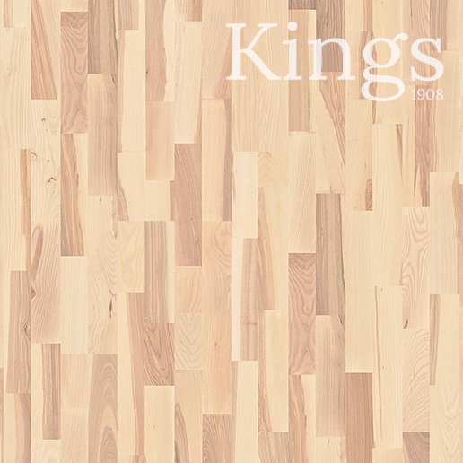 Boen Ash White Marcato 14mm 3 Strip Live Matt Lacquered Without Bevel