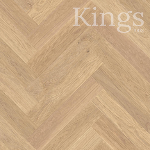 Boen Oak White Adagio 14mm Herringbone Click 138 B Plank Live Natural Oil Sanded Bevelled 4V