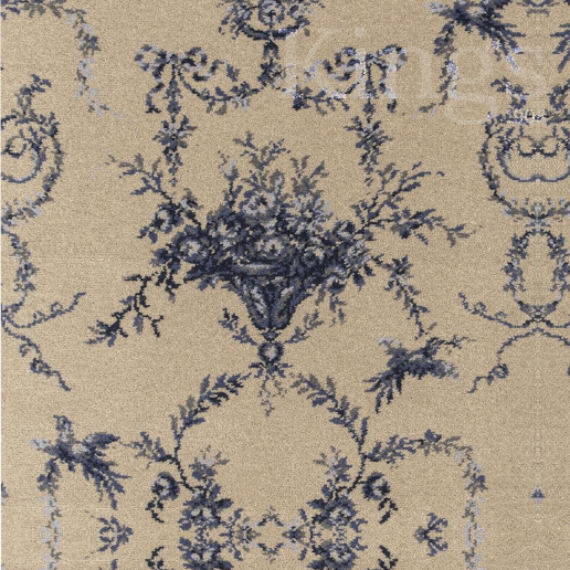 Brintons Classic Florals Nouveau Toile Empire Blue 3/50365