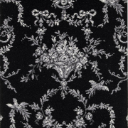 Brintons Classic Florals Nouveau Toile Empire Noir 9/50365