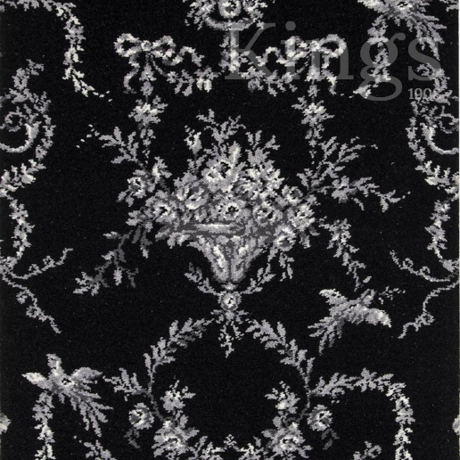 Brintons Classic Florals Nouveau Toile Empire Noir 9/50365