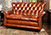 Contrast Upholstery Coleridge Leather Buttoned Back Sofa