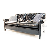 Duresta Gabrielle Sofa and Chair in Black Leather