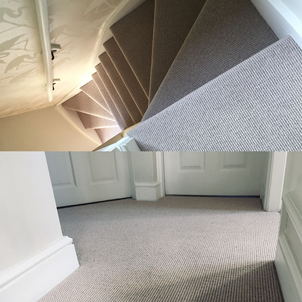 Beautifully fitted by Andy, 100% wool loop pile carpet from Victoria Carpets of Kidderminster