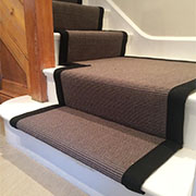 Sisal Flooring to Stairs With A Cotton Bound Edge