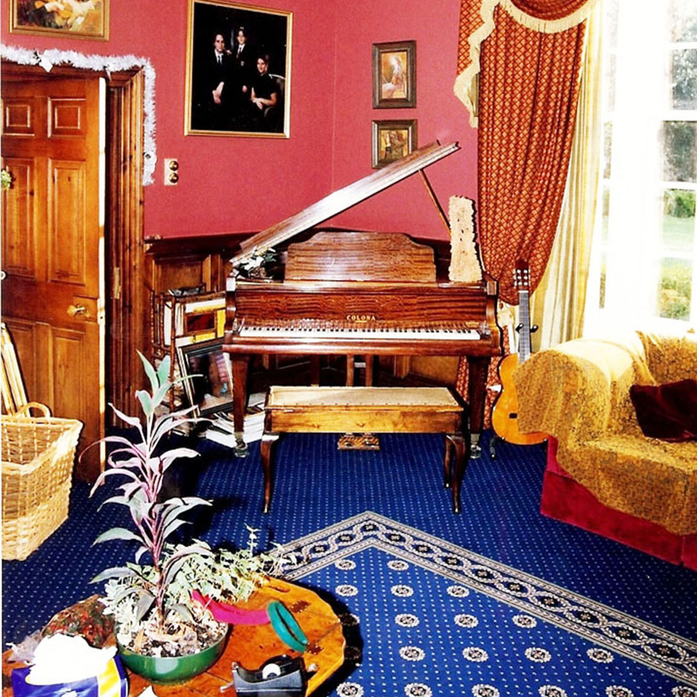 Ulster Carpets Sheridan Royal Blue Cameo fitted With an Internal Border.