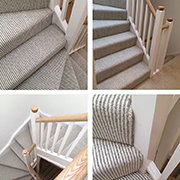 Brockways Herdwick Stripe Fitted To Hall Stairs and Landing