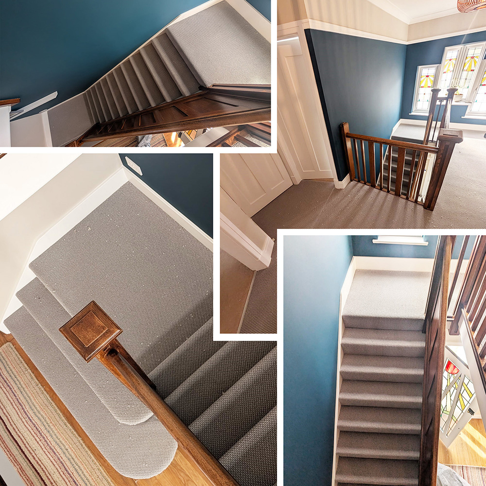 A lovely, fully fitted staircase and landing in 100% wool textured loop.