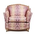 Gascoigne Designs Bellagio Chair With Working Arms And Finials Fabric C