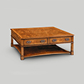 Iain James Furniture AMC294 Walnut 4 Drawer Wide Coffee Table