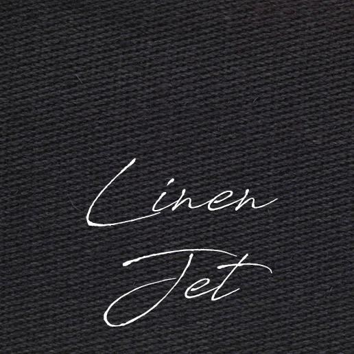 Jacaranda Rugs Linen Border Jet