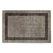 Jacaranda Rugs Simla Bordered Starlight and Graphite