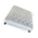 John Sankey Boothby Square Ottoman in Silver Velvet 2