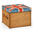Jonathan Charles Select Collection Painted Union Jack Square Box ST 494423 / Jonathan Charles Fine Furniture at Kings always for the best service and prices