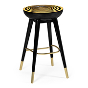 Jonathan Charles Op Art Collection Swivel Bar Stool 500086 BS SWB
